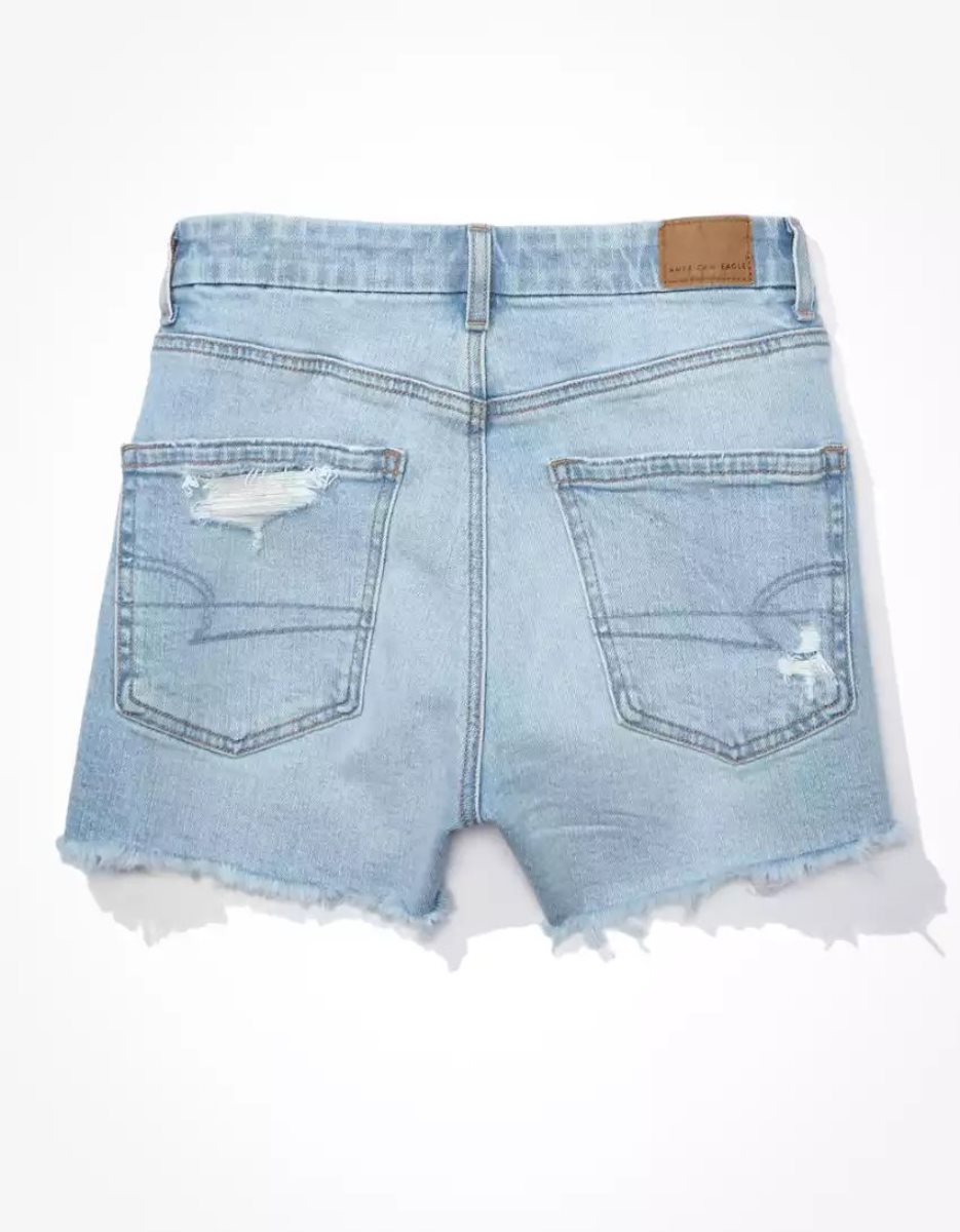 Shorts American Eagle AE Strigid Denim Curvy Highest Taille '90s Boyfriend Lavage Clair Femme | IPL-24736899